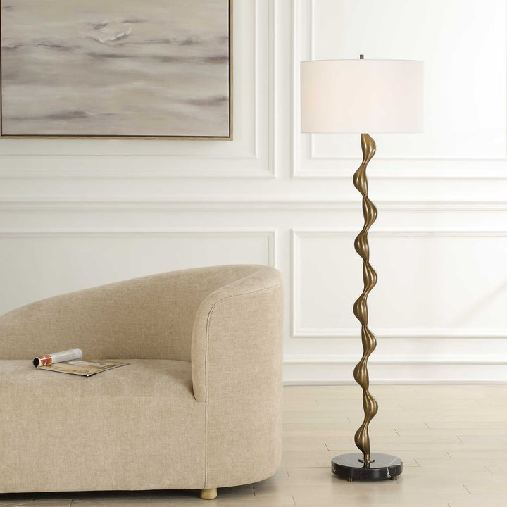 American Home Furniture Uttermost Remolino Bronze Floor Lamp