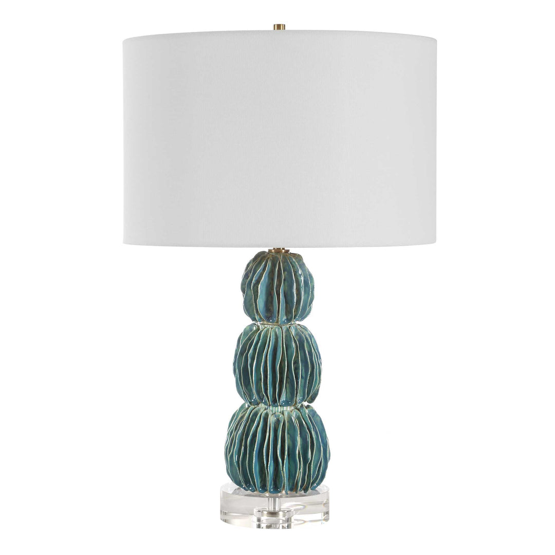 American Home Furniture Uttermost Bonaire Teal Blue Table Lamp