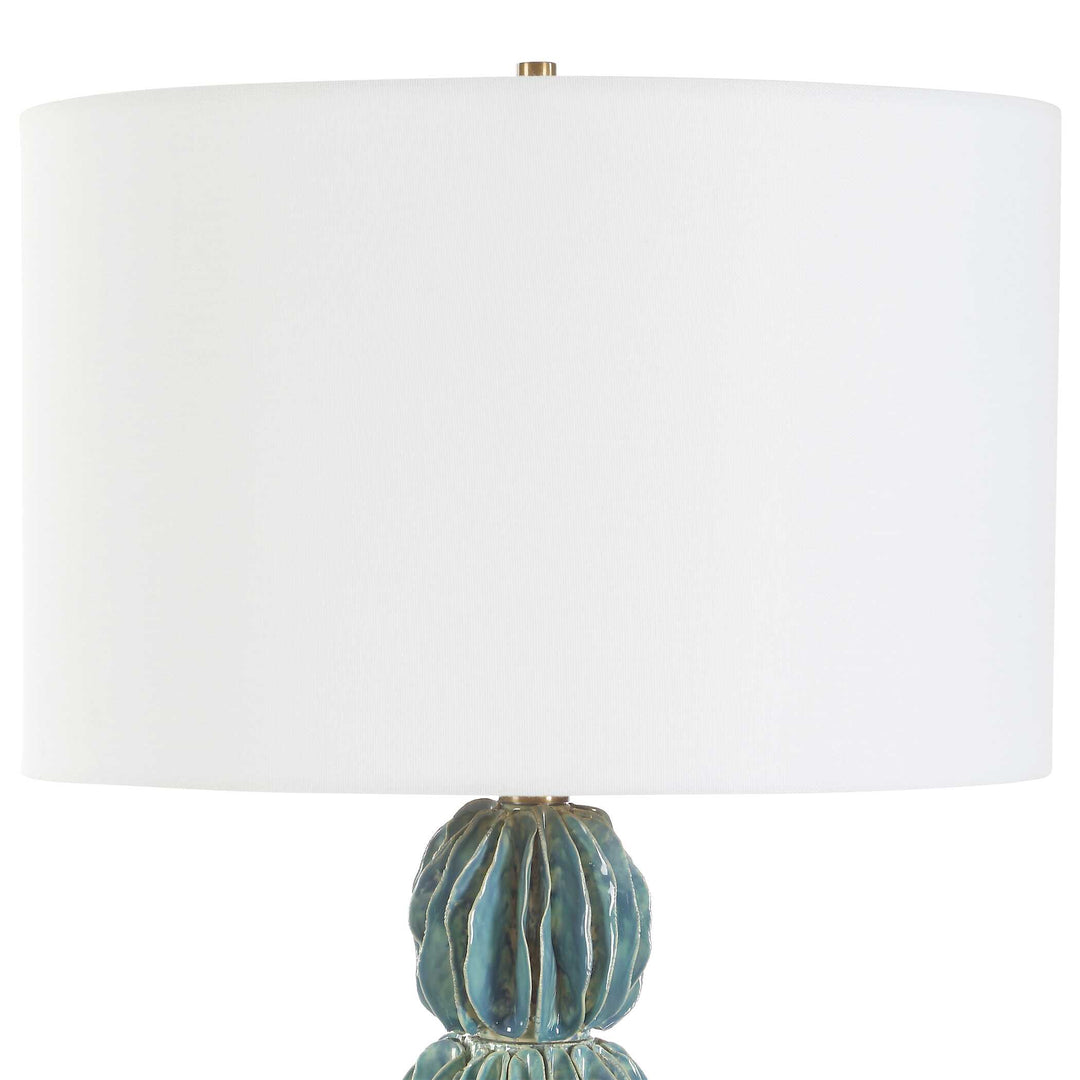 American Home Furniture Uttermost Bonaire Teal Blue Table Lamp