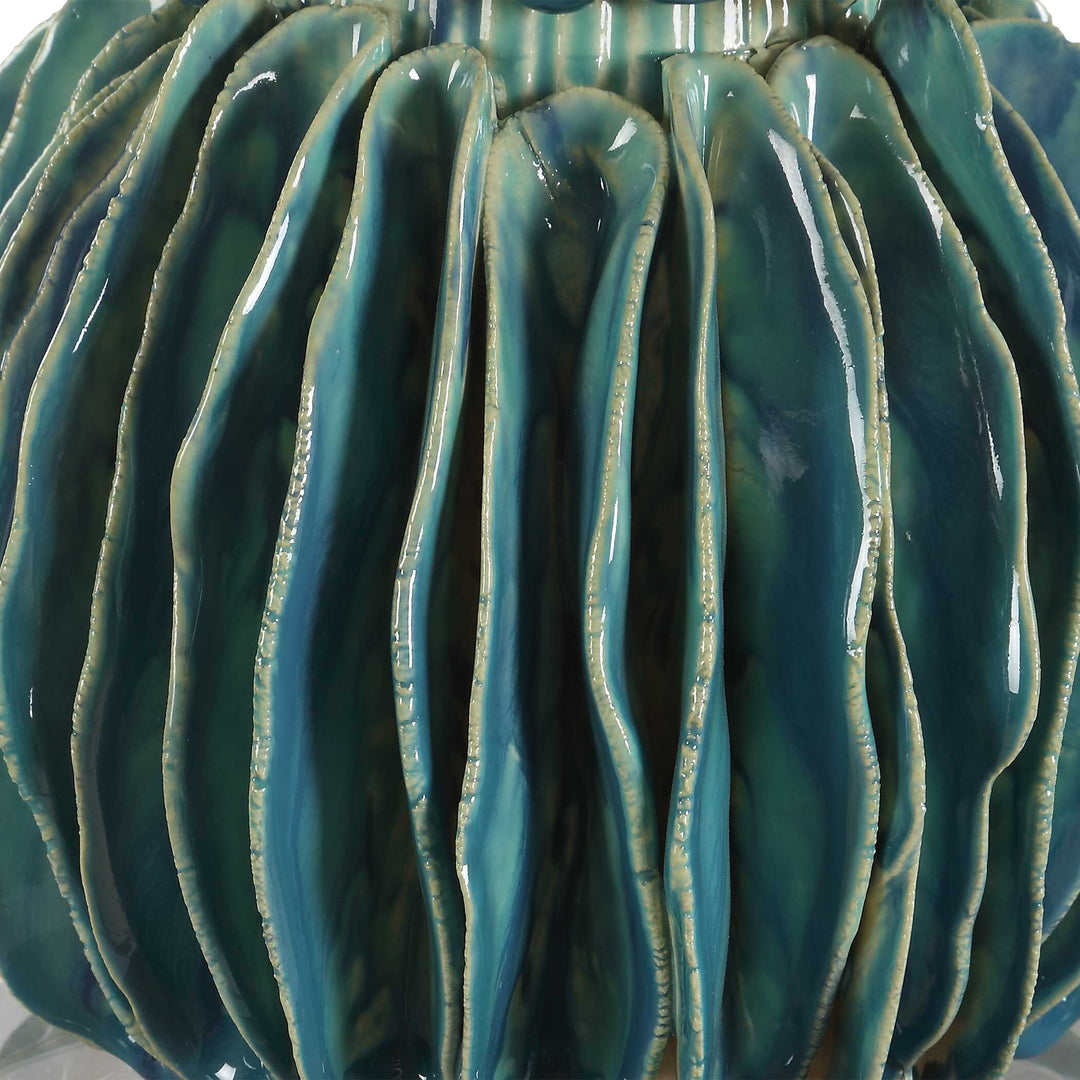 American Home Furniture Uttermost Bonaire Teal Blue Table Lamp