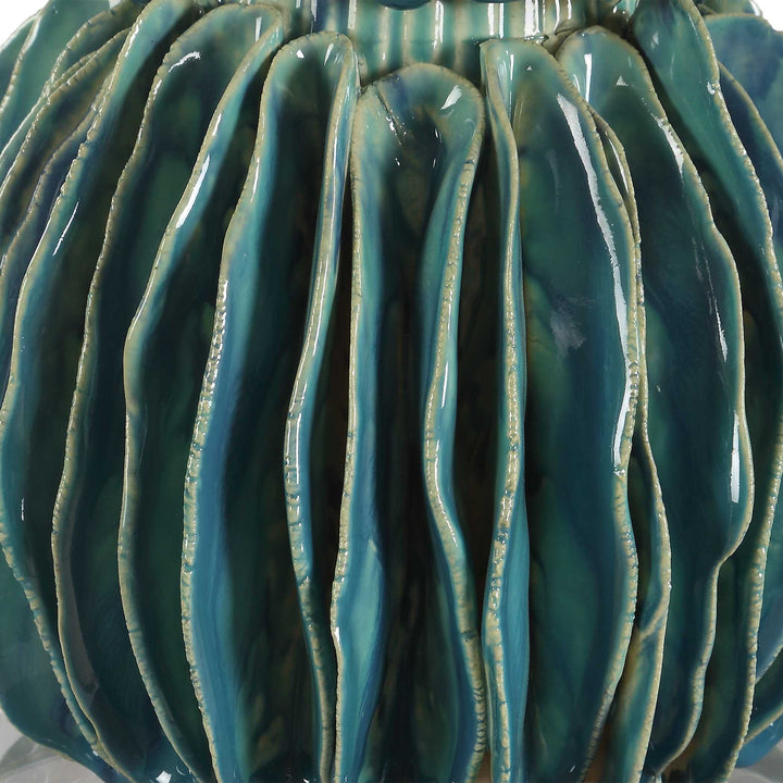 American Home Furniture Uttermost Bonaire Teal Blue Table Lamp