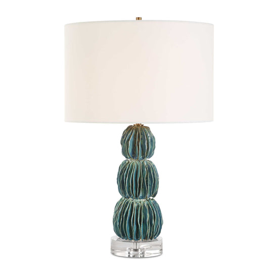 American Home Furniture Uttermost Bonaire Teal Blue Table Lamp