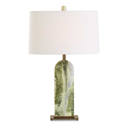 American Home Furniture Uttermost Moorea Green Marble Table Lamp