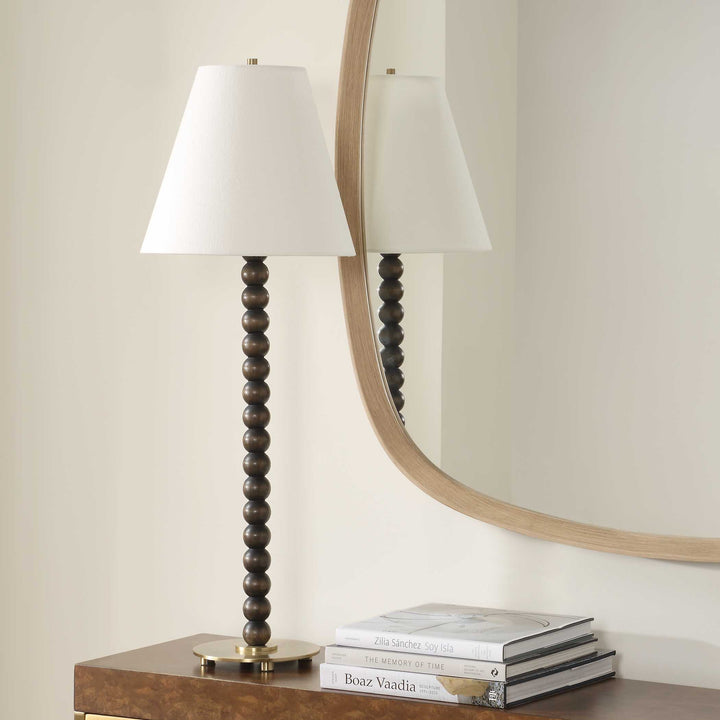 American Home Furniture Uttermost Gallus Wood Spheres Table Lamp