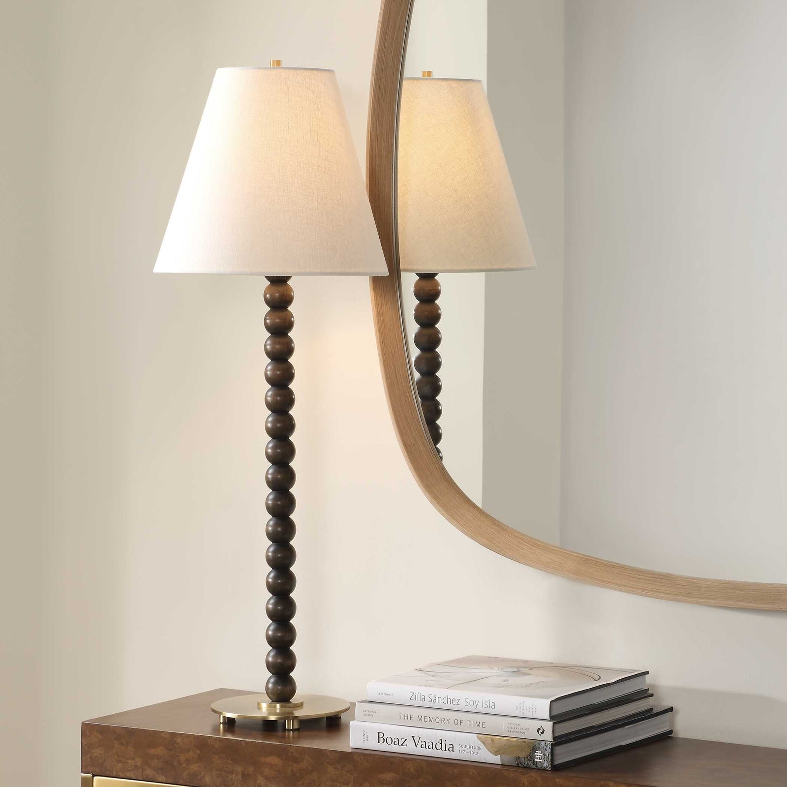 American Home Furniture Uttermost Gallus Wood Spheres Table Lamp