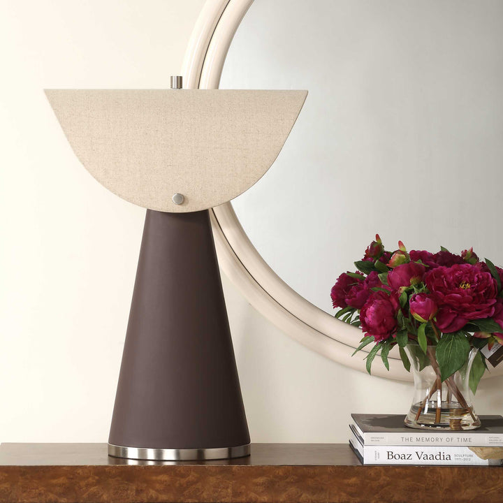 American Home Furniture Uttermost Conover Brown Modern Table Lamp