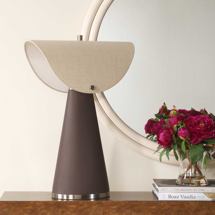 American Home Furniture Uttermost Conover Brown Modern Table Lamp