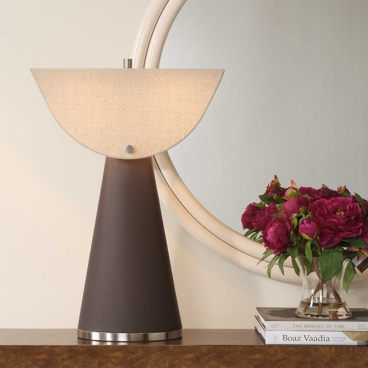 American Home Furniture Uttermost Conover Brown Modern Table Lamp