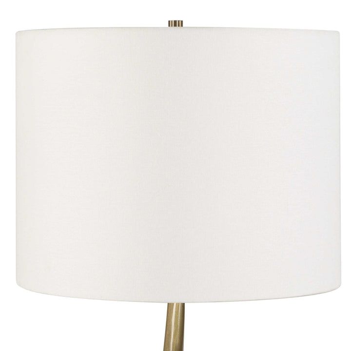 Spiraling Cordless Brass Buffet Lamp