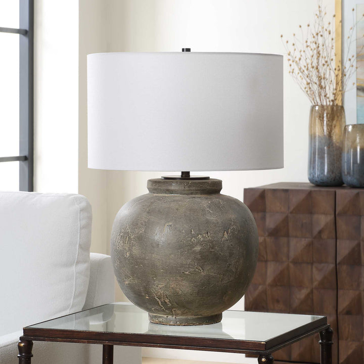 Rock of Ages Rust Brown Table Lamp