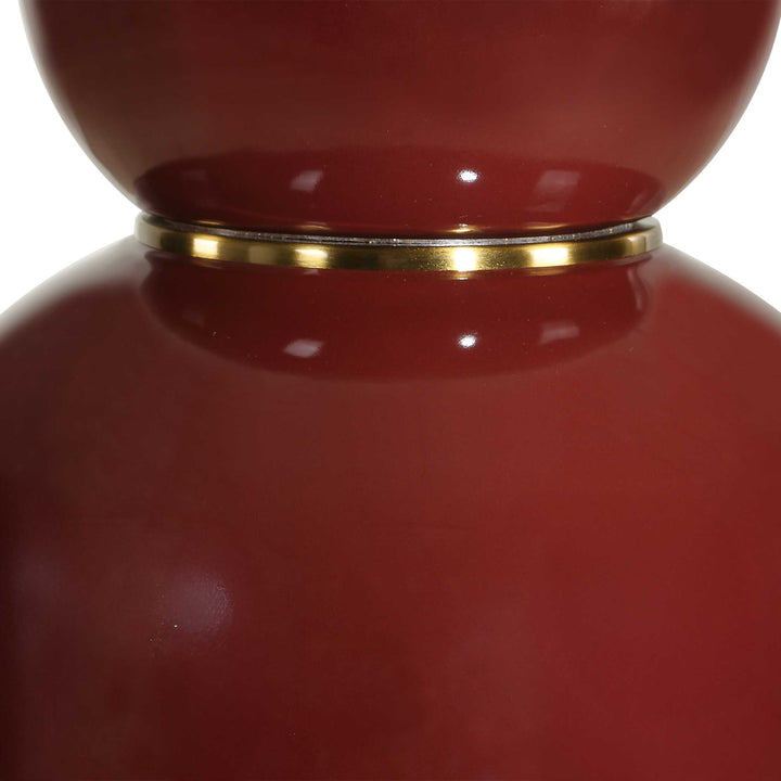 Gourd Burgundy Table Lamp