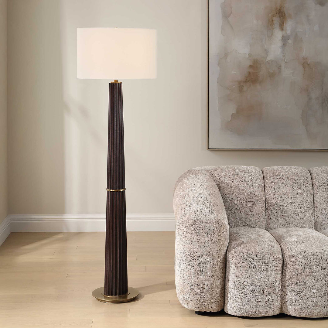 Forage Dark Oak Floor Lamp