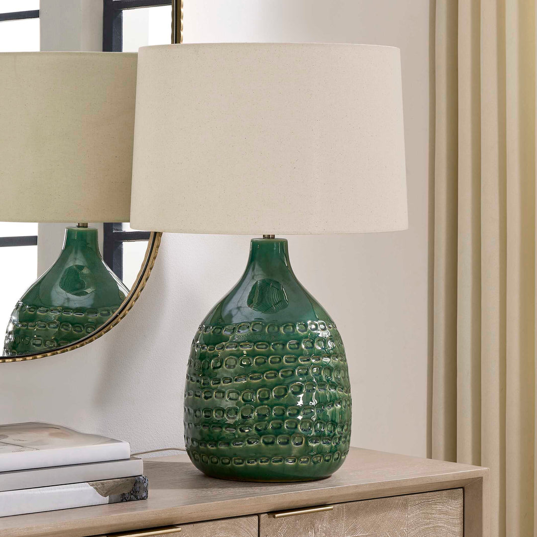 Breya Green Glaze Table Lamp