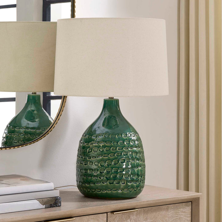 Breya Green Glaze Table Lamp