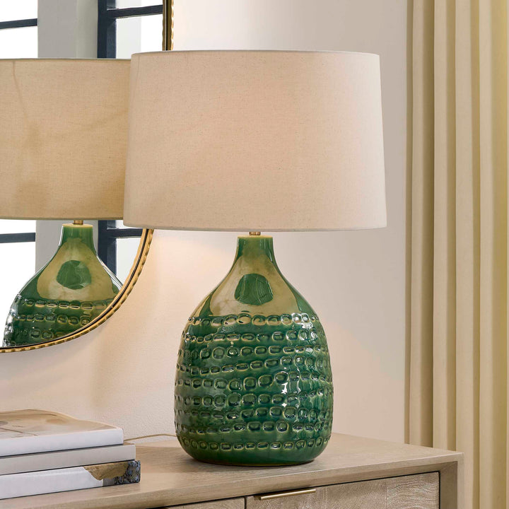 Breya Green Glaze Table Lamp