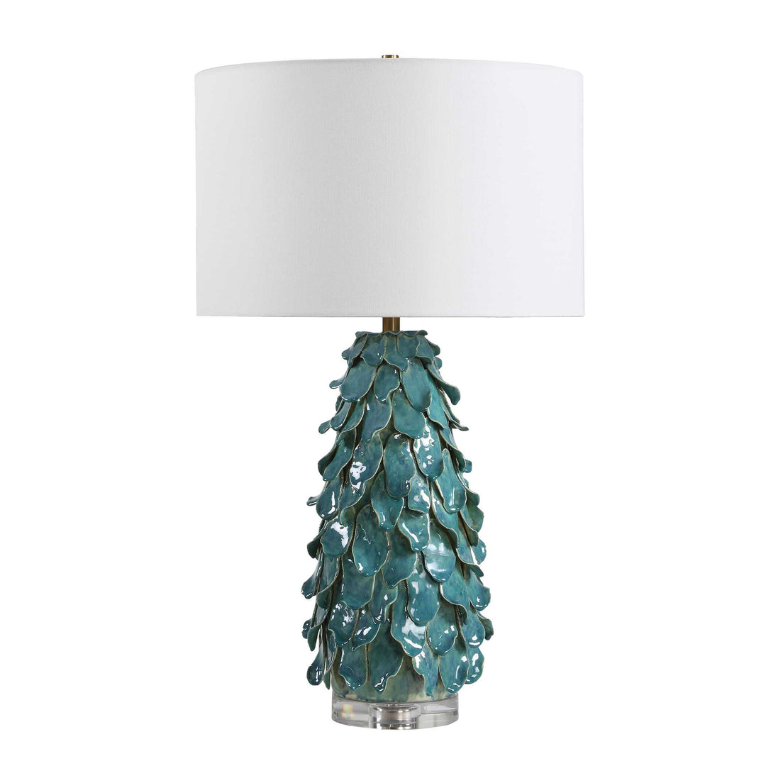 Mina Teal Blue Table Lamp