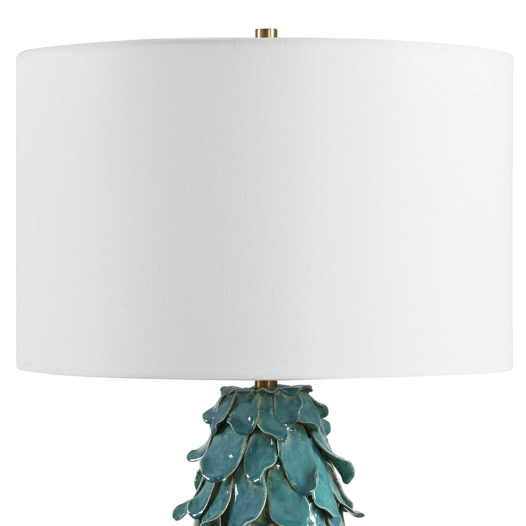 Mina Teal Blue Table Lamp