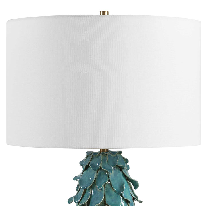 Mina Teal Blue Table Lamp