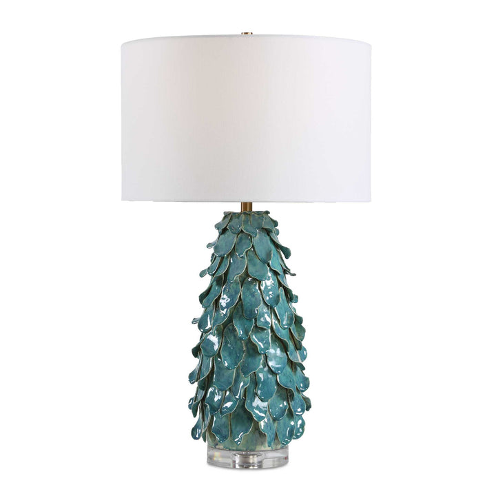 Mina Teal Blue Table Lamp