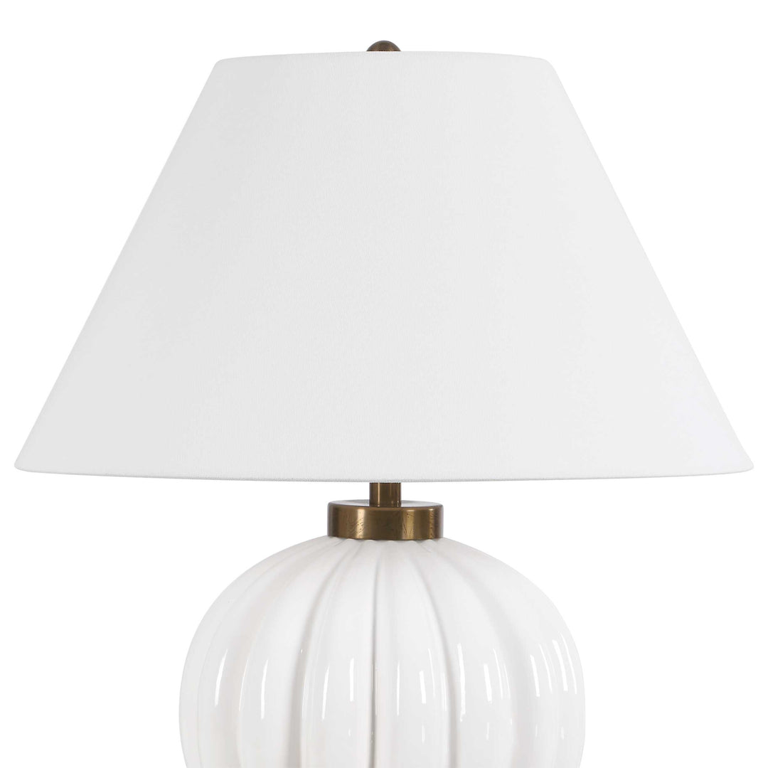 Irena White Sphere Table Lamp