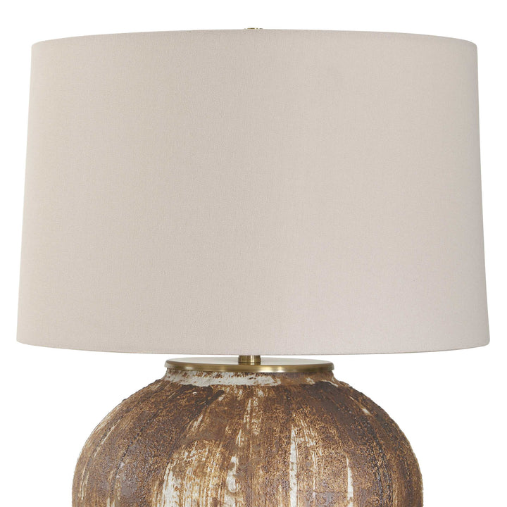 Mckinley Textured Brown Table Lamp