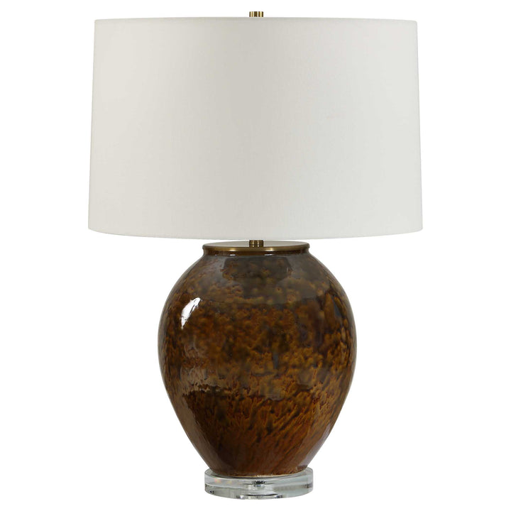 Rye Glazed Brown Table Lamp