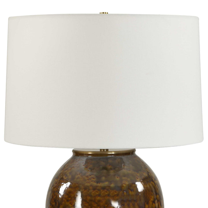Rye Glazed Brown Table Lamp