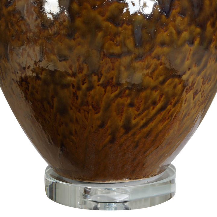 Rye Glazed Brown Table Lamp
