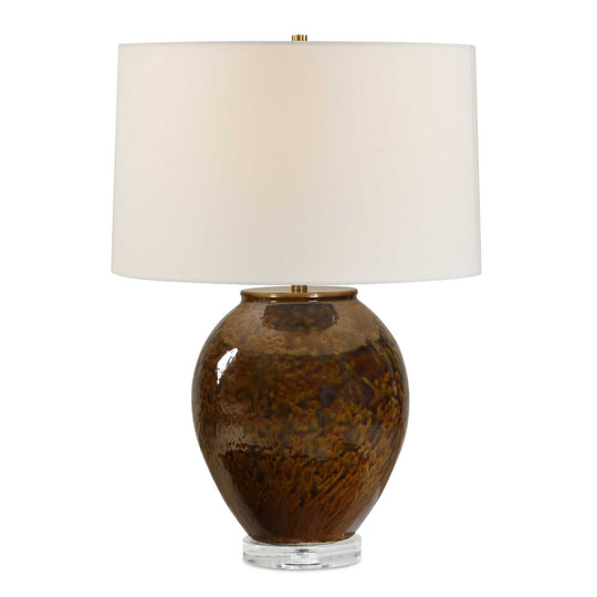 Rye Glazed Brown Table Lamp