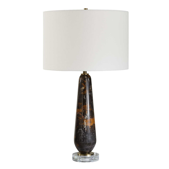Dames Dark Marble Table Lamp