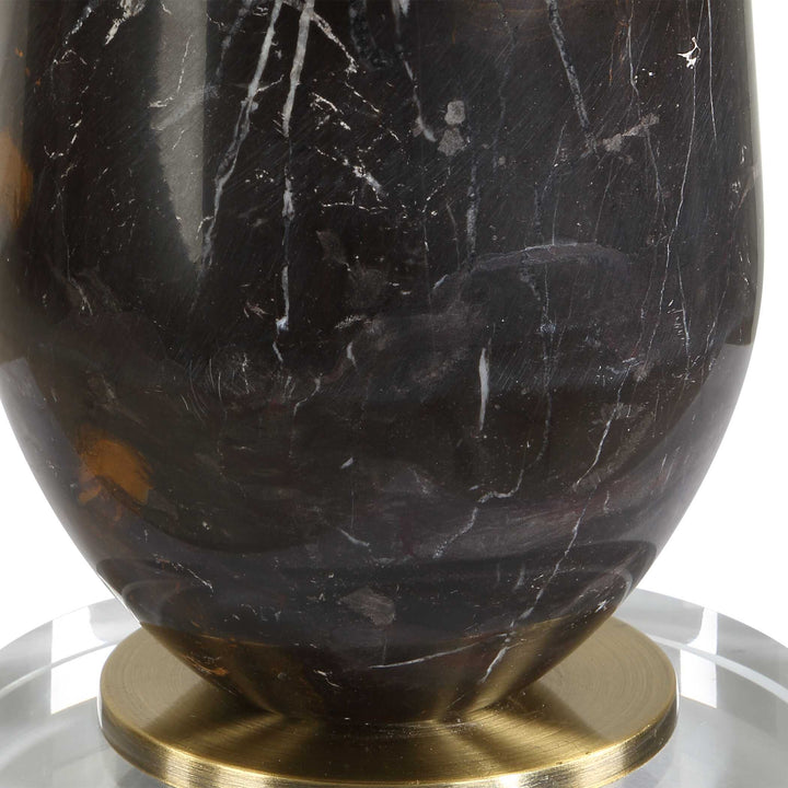 Dames Dark Marble Table Lamp