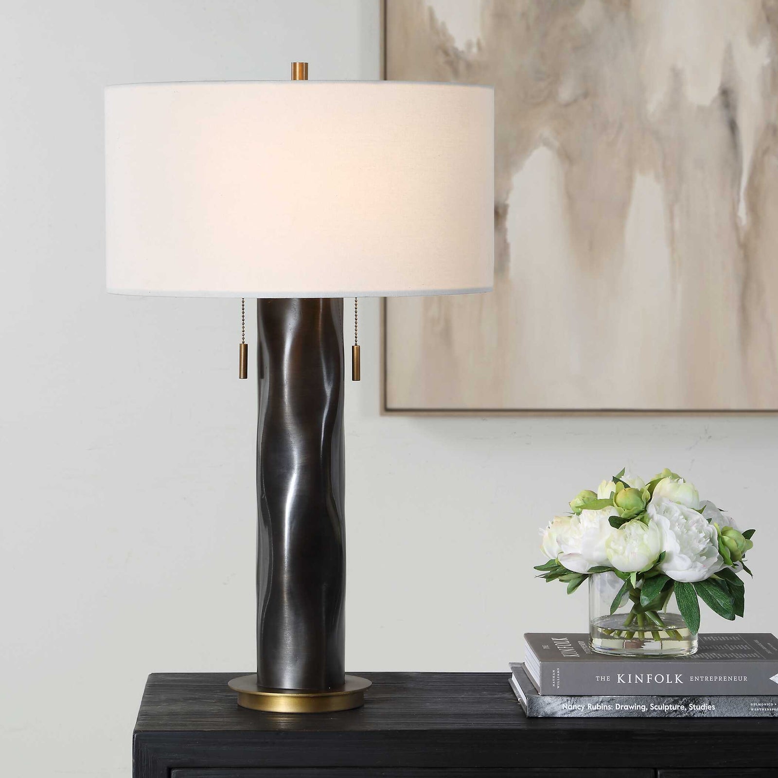 Carmine Dark Bronze Table Lamp