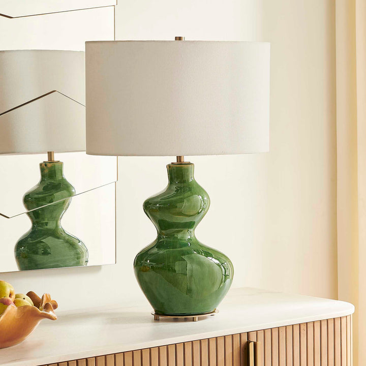 Esall Dark Green Table Lamp