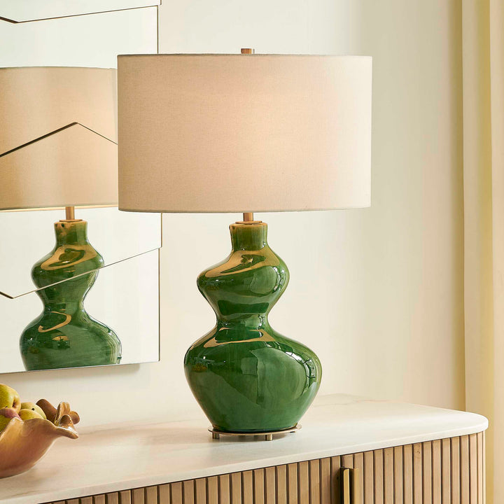 Esall Dark Green Table Lamp