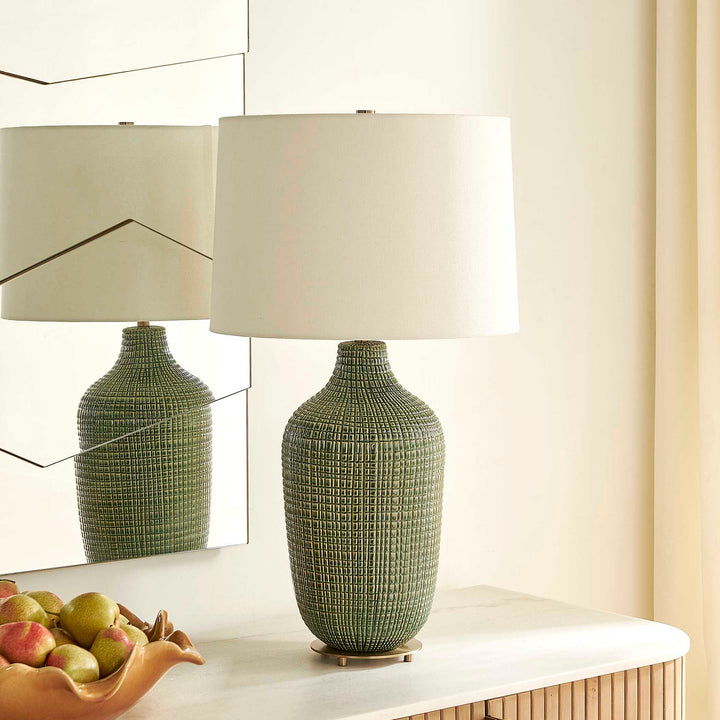 Dulcich Green Grid Table Lamp