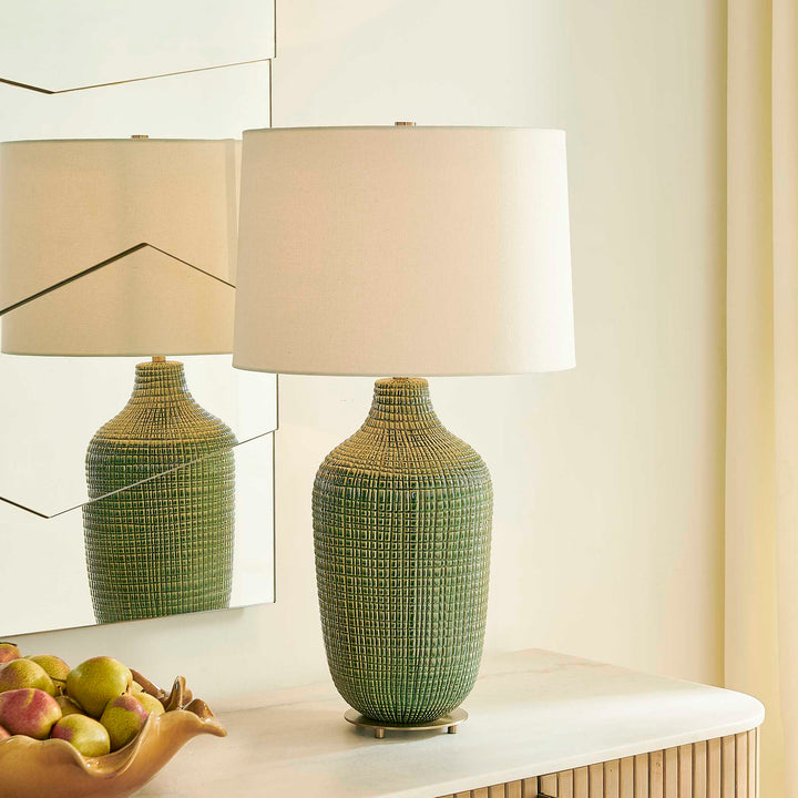 Dulcich Green Grid Table Lamp