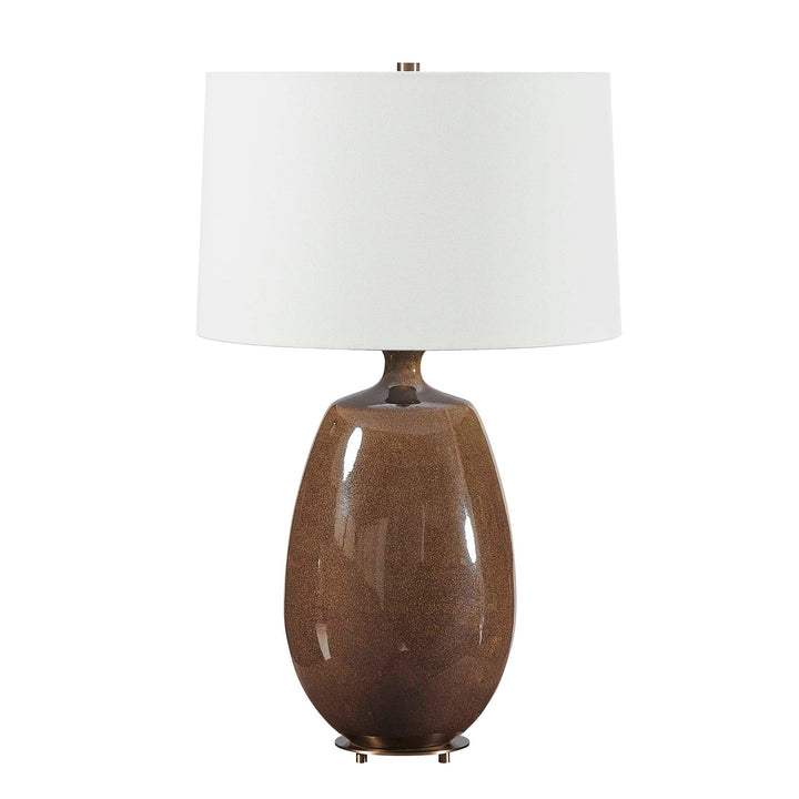 Vinson Glossy Brown Table Lamp