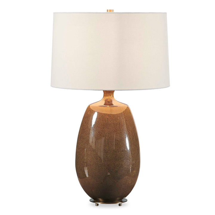 Vinson Glossy Brown Table Lamp