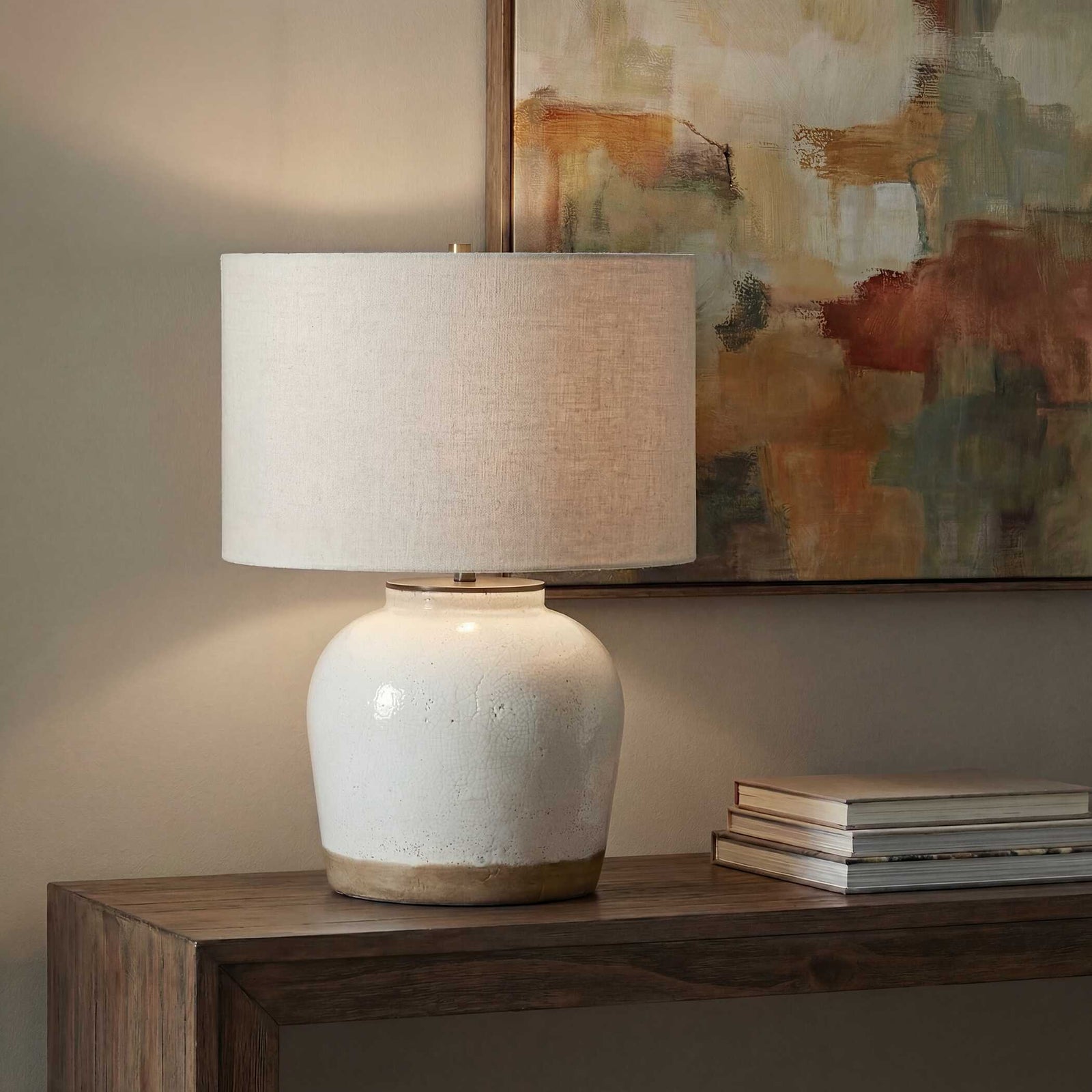 Jarret Glaze White Table Lamp