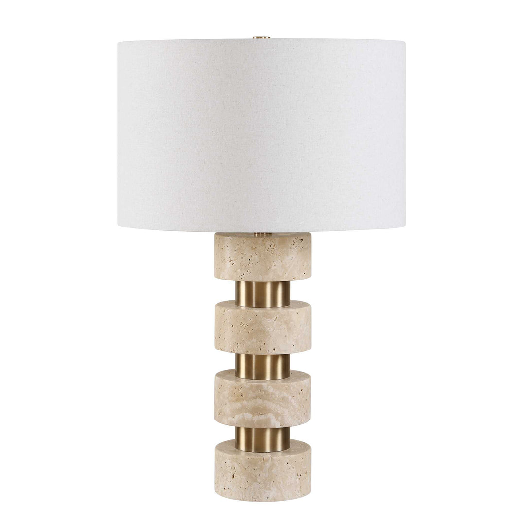 Makani Travertine Table Lamp