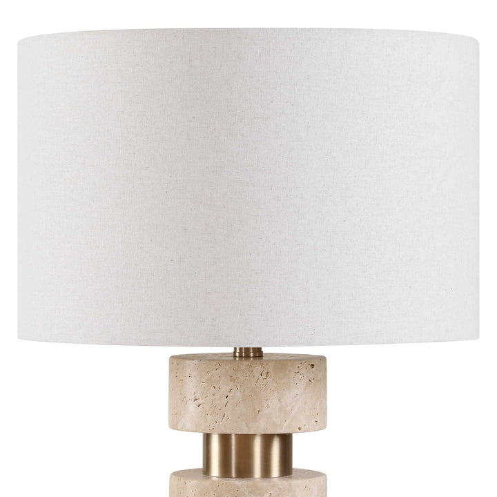 Makani Travertine Table Lamp