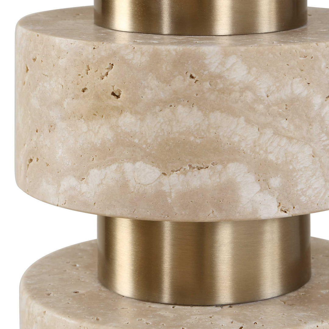 Makani Travertine Table Lamp