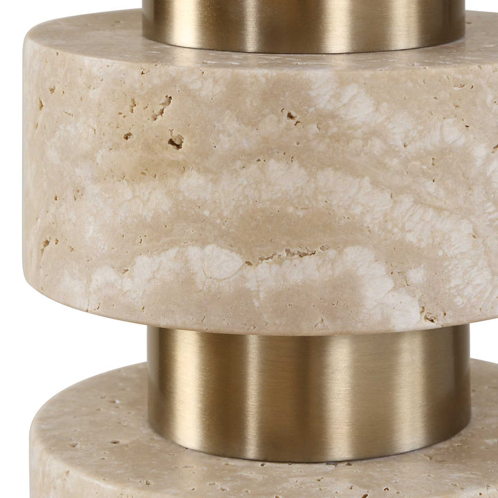 Makani Travertine Table Lamp