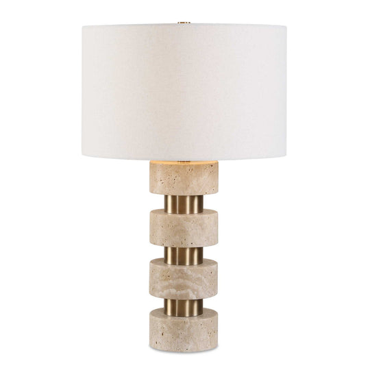 Makani Travertine Table Lamp