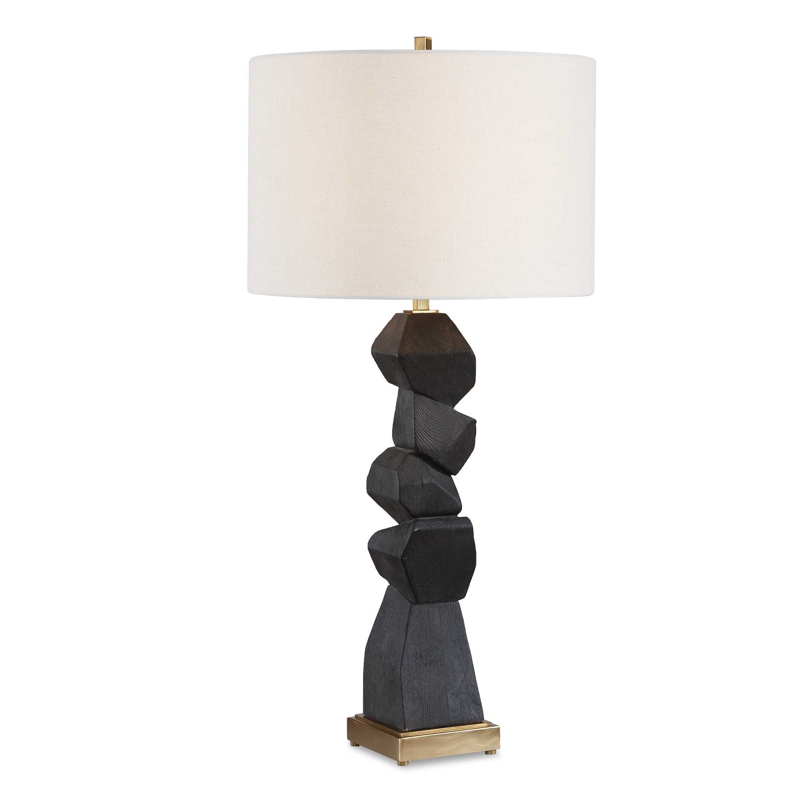 Demelo Stacked Wood Table Lamp