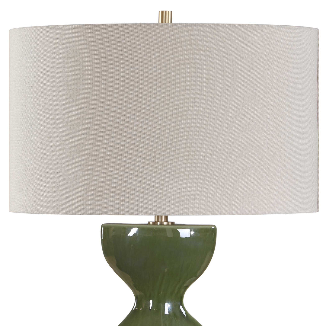 Curhan Green Glaze Table Lamp