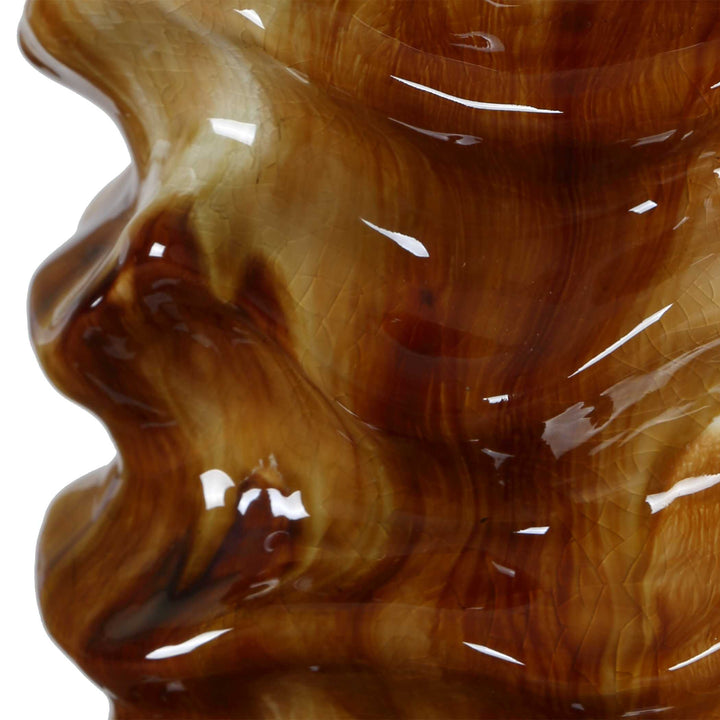 Bassa Brown Cream Glazed Table Lamp
