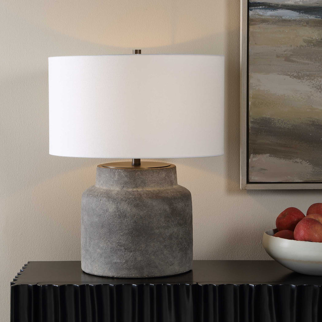 Benedet Gray Wash Table Lamp