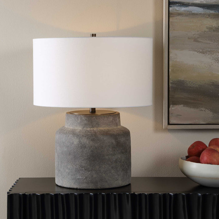Benedet Gray Wash Table Lamp
