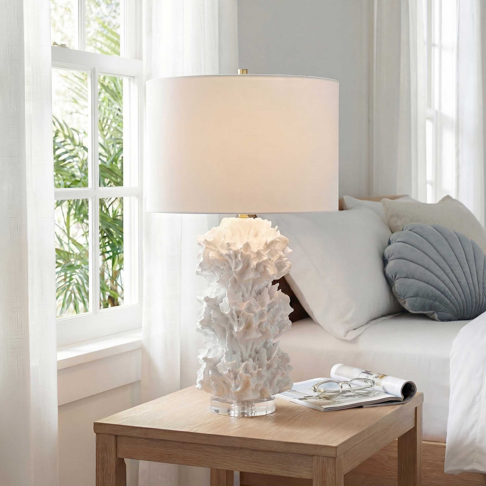 Cambre White Coral Table Lamp